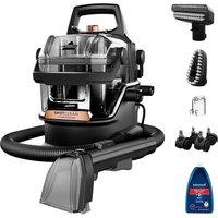 BISSELL SpotClean HydroSteam 3689E Carpet Cleaner - Black & Copper Harbor, Brown,Black