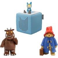 Tonies Toniebox Starter Set (Blue), The Gruffalo & Paddington Bear Audio Figure Bundle