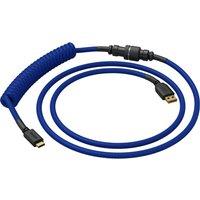 GLORIOUS Coiled USB to USB Type-C Keyboard Cable - Cobalt, Blue