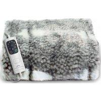 DREAMLAND Hygge Days Faux Fur Heated Throw - Fallow Deer, 160 x 120 cm