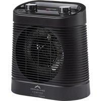 DREAMLAND Silent Power Comfort Portable Hot & Cool Fan Heater - Black, Black