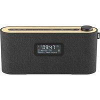 LOEWE radio.frequency Portable DAB? Bluetooth Clock Radio - Basalt Grey, Brown,Silver/Grey