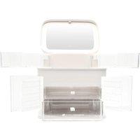 RIO Ultimate Beauty Box Organiser with Dimmable Mirror - Clear, Clear