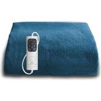 DREAMLAND Snuggle Up Velvet Heated Throw - Teal Blue, 160 x 120 cm