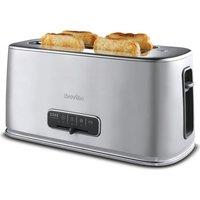 BREVILLE Edge Long Slot VTR023 4 Slice Toaster ? Brushed Stainless Steel, Stainless Steel