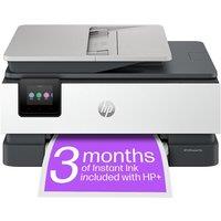 HP OfficeJet Pro 8124e All-in-One Wireless Inkjet Printer & Instant Ink with HP, White,Silver/Gr