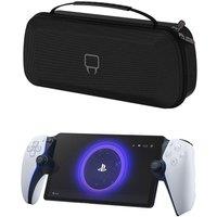 Sony PlayStation Portal Remote Player & Carry Case (Black) Bundle, Black,White