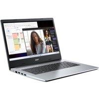 ACER Aspire 1 14" Refurbished Laptop - IntelCeleron, 128 GB eMMC, Silver (Very Good Condition), Silver/Grey