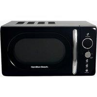 HAMILTON BEACH Retro HB70H20B Compact Solo Microwave - Black, Black