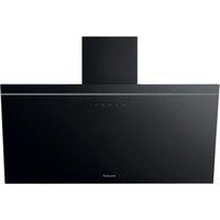 HOTPOINT PHVP 82F LT K Chimney Cooker Hood - Black, Black