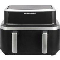 HAMILTON BEACH VisionCook HB700VCGS Dual Air Fryer - Black & Silver, Black,Silver/Grey