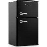 MONTPELLIER Retro MAB2035EK 80/20 Undercounter Fridge Freezer - Black, Black