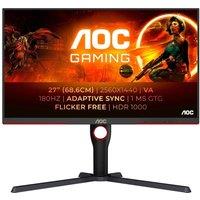 Aoc Q27G3XMN/BK Quad HD 27" VA Mini LED Gaming Monitor - Black, Black