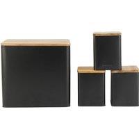 SALTER Toronto BW12900EU7 4-Piece Bread Bin & Canister Set - Black