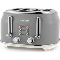 SALTER Retro EK5739 4-Slice Toaster - Grey, Silver/Grey