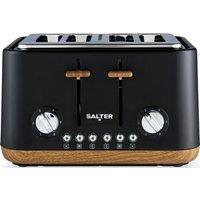SALTER Toronto EK5823BLK 4-Slice Toaster - Black, Black