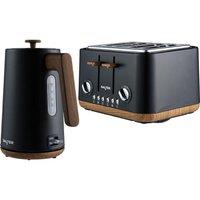 SALTER COMBO-9135 Toronto Jug Kettle & 4-Slice Toaster Bundle - Matt Black, Black