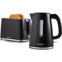 SALTER COMBO-9133 Deco Jug Kettle & 2-Slice Toaster Bundle - Sleek Black, Black