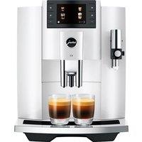 JURA E8 Smart Bean to Cup Coffee Machine - Piano White, White