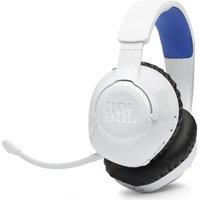 JBL Quantum 360P Wireless Gaming Headset for PlayStation - White & Blue, White,Blue