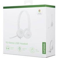LENOVO 110 Stereo Headset - Cloud Grey, Silver/Grey
