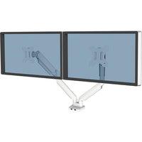 FELLOWES Platinum Series Dual Arm Full Motion 40" Monitor Desk Mount - White