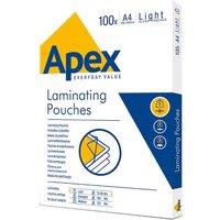 FELLOWES Apex Light Duty A4 Laminating Pouches - Pack of 100