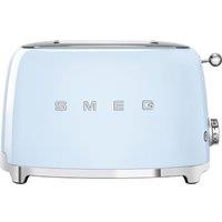 SMEG TSF01PBUK 2-Slice Toaster - Pastel Blue, Blue