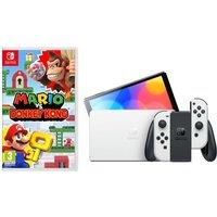 Nintendo Switch OLED White & Mario vs Donkey Kong Bundle, White