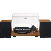 LENCO LS-480WD Belt Drive Bluetooth Turntable - Wood, Brown