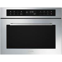 SMEG Cucina SF4400MCX1 Built-in Compact Combination Microwave - Stainless Steel, Stainless Steel