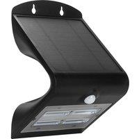 LUCECO Guardian Solar LED Wall Light with PIR Motion Sensor - Black