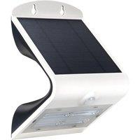 LUCECO Guardian Outdoor Solar LED Wall Light with PIR Motion Sensor - White