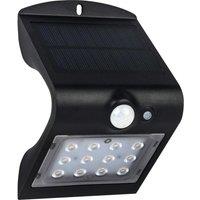 LUCECO Solar Guardian Outdoor LED Wall Light with PIR Motion Sensor - Black