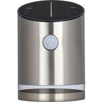 LUCECO Guardian Outdoor Solar LED Wall Light with PIR Motion Sensor - Steel