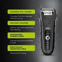 Wahl Lifeproof Plus 7061-917 Wet & Dry Stubble Foil Shaver - Black & Silver, Black