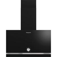 HOTPOINT PHVP62FLMK Chimney Cooker Hood - Black, Black