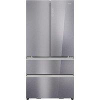 HAIER Series 7 HFR79F19EFGK Fridge Freezer - Sapphire Glass, Silver/Grey