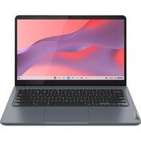 LENOVO IdeaPad Slim 3 14 Chromebook & Sleeve - IntelCore? i3, 128 GB eMMC, Storm Grey, Silver/Grey