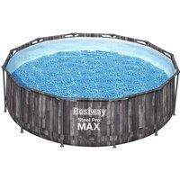 BESTWAY 12ft Steel Pro Max BW5614XGB Round Swimming Pool - Grey