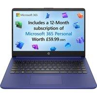 HP Stream 14s-dq0509sa 14" Laptop - IntelCeleron, 128 GB SSD, Blue, Blue