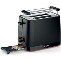 BOSCH MyMoments Delight TAT3M123GB 2-Slice Toaster - Black, Black