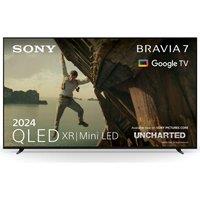 65" SONY BRAVIA 7 Smart 4K Ultra HD HDR QLED Mini LED TV with Google TV & Assistant, Silver/Grey