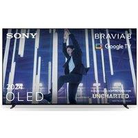 55" SONY BRAVIA 8 Smart 4K Ultra HD HDR OLED TV with Google TV & Assistant, Silver/Grey