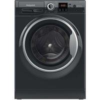 HOTPOINT Anti-Stain NSWR 846 BS UK 8 kg 1400 Spin Washing Machine - Black, Black