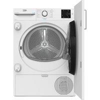 Beko B300 Series NTIKP81131W Integrated 8 kg Heat Pump Tumble Dryer - White, White