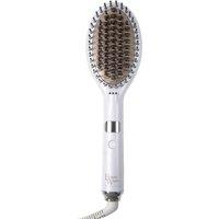 BEAUTY WORKS Speed Styler Hair Straightening Brush - White & Gold, Gold,White