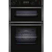 NEFF N50 U2ACM7HG0B Electric Double Smart Oven - Graphite, Black,Silver/Grey