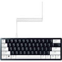 RAZER PBT Keycaps & Coiled Cable - UK/US Layout, Mercury White, Black,White