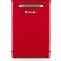 MONTPELLIER Retro MAB1353DR Full-size Dishwasher - Red, Red